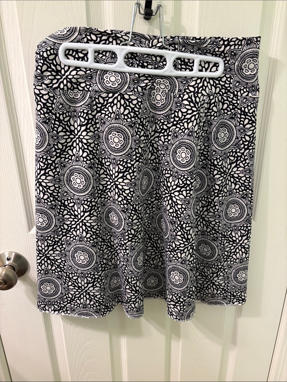 Soybu Black & White Medallion Skater Skirt